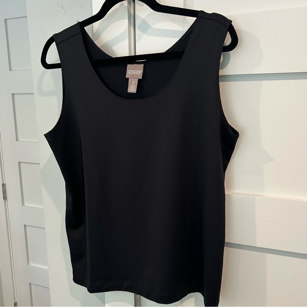 Chico's Microfeel Timeless Tank - Black - Sz 2